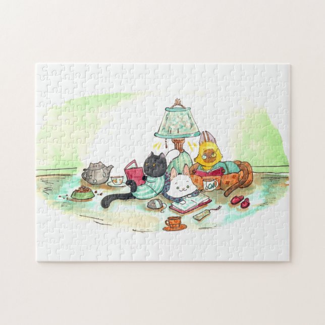 Cozy reading time jigsaw puzzle (Horizontal)
