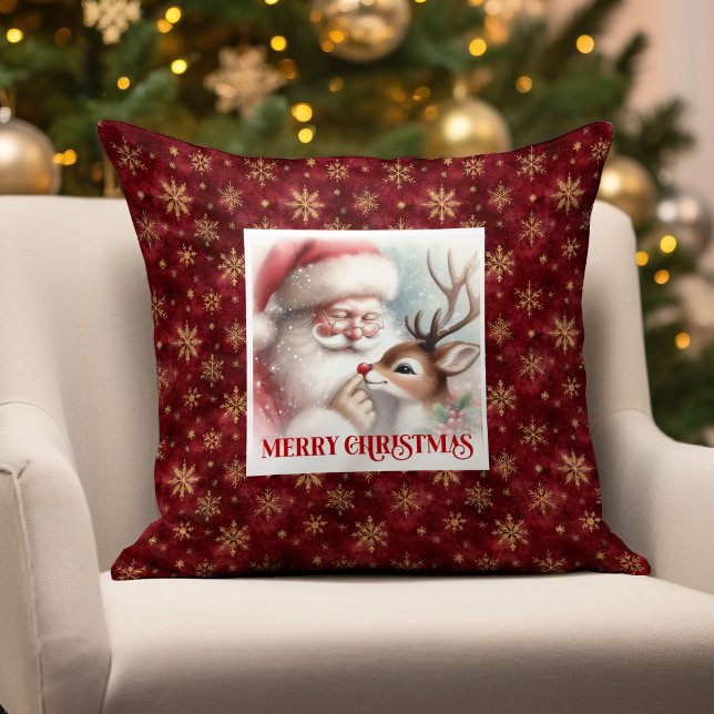 Cozy Santa and Rudolph Christmas Pillow Home Decor (Cozy Santa and Rudolph Christmas Pillow Home Decor

)