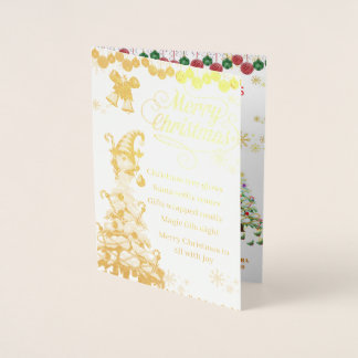 Cozy Santa Christmas Foil Card
