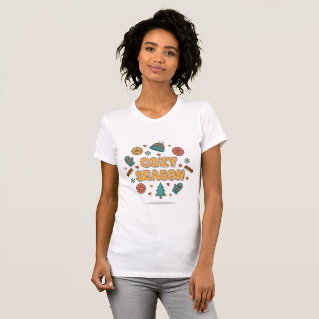 Cozy Season Holiday Elements – Style B T-Shirt (Front Full)