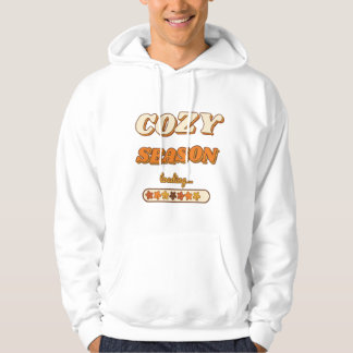 Cozy Season Loading... Retro 70s Autumn Typography Hoodie