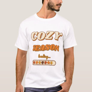 Cozy Season Loading... Retro 70s Autumn Typography T-Shirt