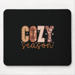 Cozy Season Pumpkin Autumn Fall Y'all Leaves Thank Mouse Pad