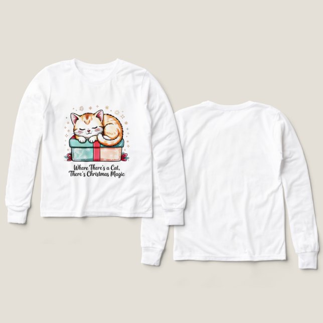 Cozy Sleeping Kitten - Winter Cat Lover Gift (Design Front & Back)
