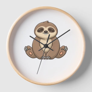 Cozy Sloth Classic T-Shirt Clock