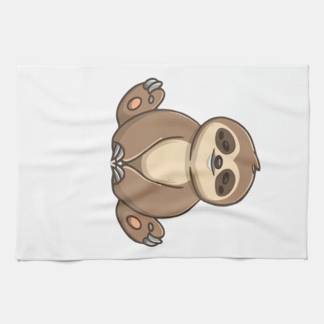 Cozy Sloth Classic T-Shirt Tea Towel (Horizontal)