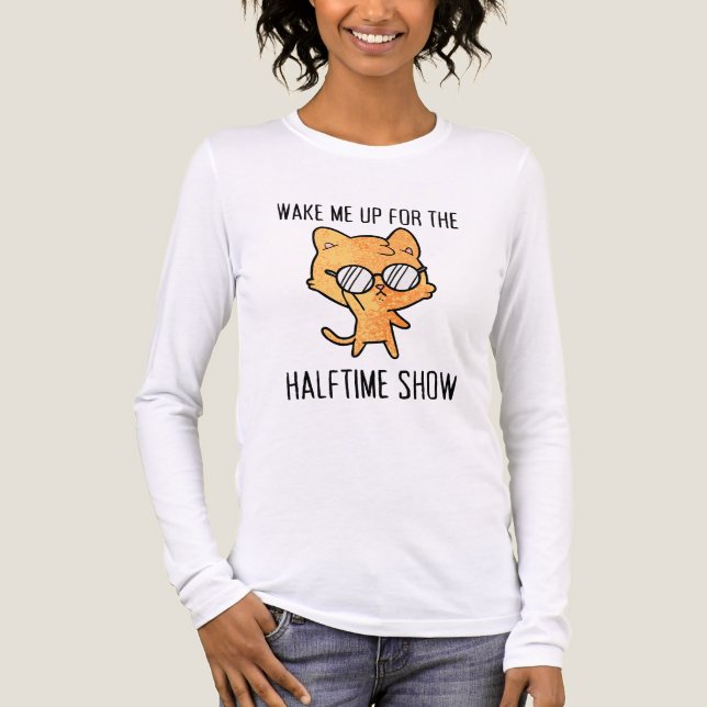 Cozy Wake Up For Halftime Game Day Reminder Tee (Front)