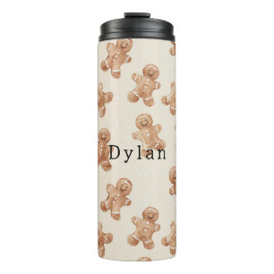 Cozy Warm Christmas Gingerbread Cookies Thermal Tumbler