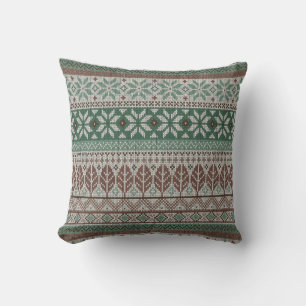 Cozy warm knitting cushion