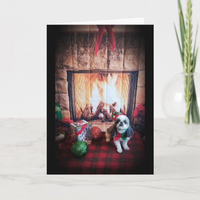 COZY/WARM MERRY CHRISTMAS / HAPPY NEW YEAR HOLIDAY CARD (Front)