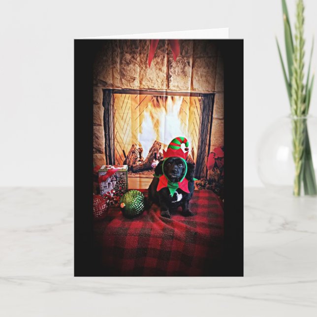 COZY/WARM MERRY CHRISTMAS / HAPPY NEW YEAR HOLIDAY CARD (Front)