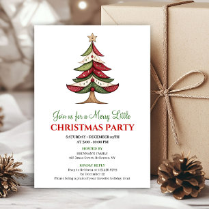 Cozy whimsical Christmas tree winter event invite