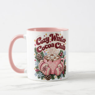 Cozy Winter Cocoa Club Festive Holiday Mug
