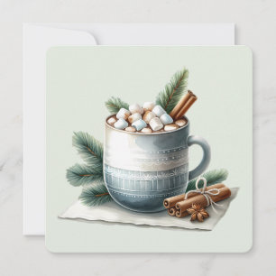 Cozy Winter Cocoa Marshmallow Scene