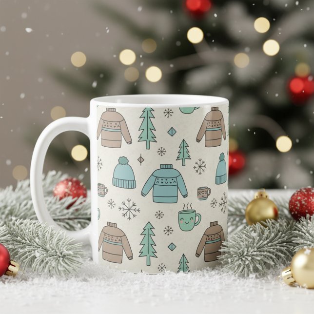 Cozy Winter Cute Sweater & Hot Cocoa Coffee Mug (Creator Uploaded)