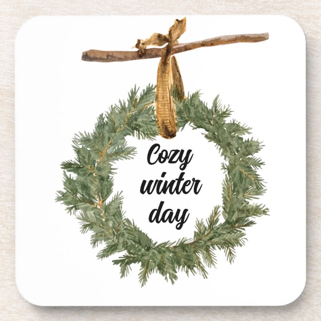 Cozy Winter Day Coaster (Front)
