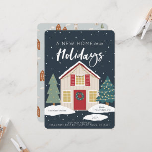 Cozy Winter Lights New Home Christmas Holiday Card