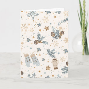Cozy Winter Magic Elegant Minimalist Winter Desi Card