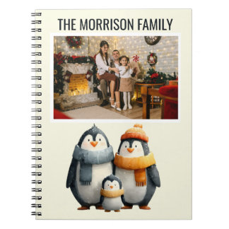 Cozy Winter Penguin Family Notebook
