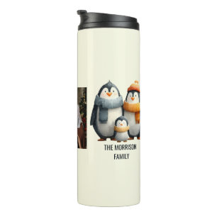 Cozy Winter Penguin Family Thermal Tumbler