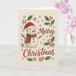 Cozy Winter Village Christmas Card – Warm Holiday