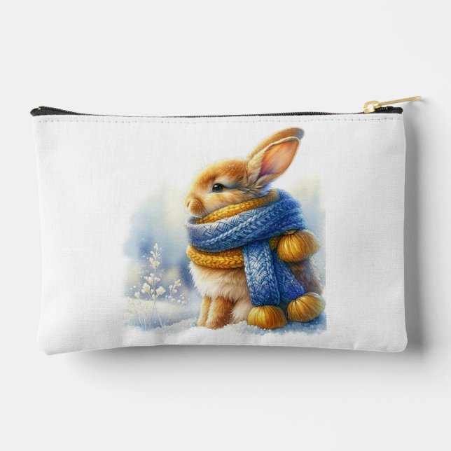 Cozy Winter Wishes To Somebunny Special Rabbit Accessory Pouch (Back)
