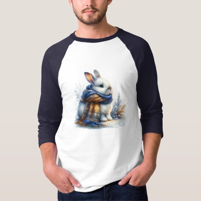 Cozy Winter Wishes To Somebunny Special Rabbit T-Shirt (Front)