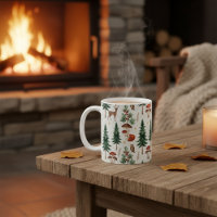 Cozy Winter Woodland Forest Animals Mug