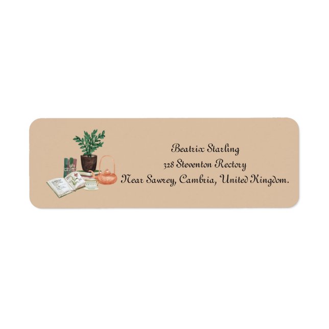 CozyBun Customisable Address Label (Front)
