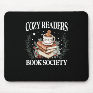 Cozyreaders Book Society Bookish Christmas Reading Mouse Pad