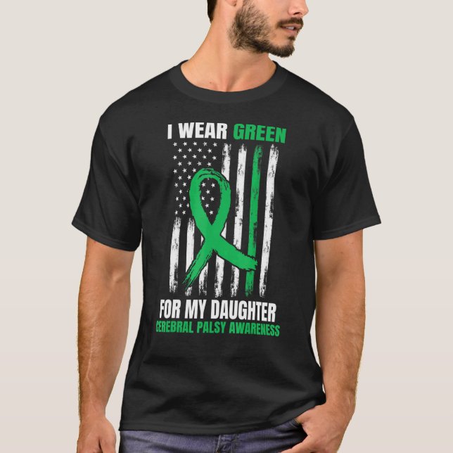 Cp Mum Dad Cerebral Palsy Awareness Daughter Ameri T-Shirt (Front)