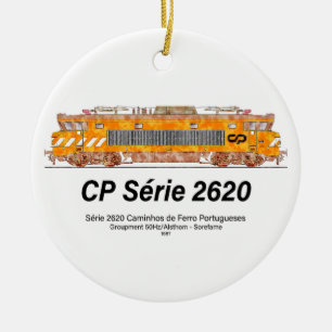 CP Serie 2620 Electric Locomotive. Nez-Casse Loco Ceramic Tree Decoration