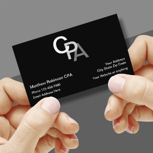 CPA Accountant Monogram Style Business Card