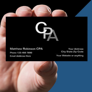 CPA Accountant Monogram Style Business Card