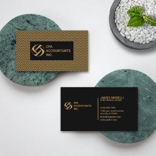 CPA   Accountant Professional Elegant  Business Card