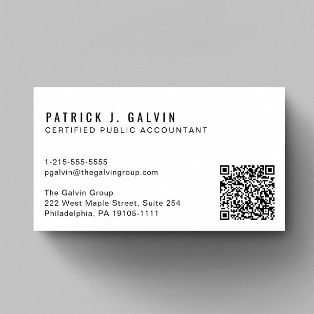 CPA Accountant QR Code Business Card (CPA Accountant QR Code Business Card)