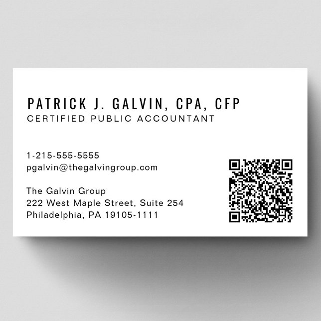 CPA Accountant QR Code Business Card (CPA Accountant QR Code Business Card)