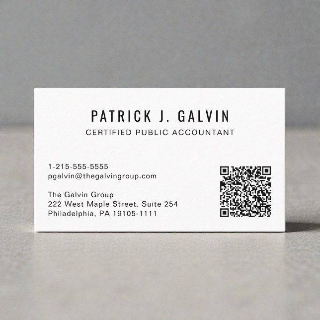 CPA Accountant QR Code Business Card (CPA Accountant QR Code Business Card)