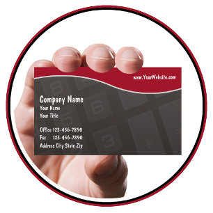 CPA Accountant With Calculator Business Card