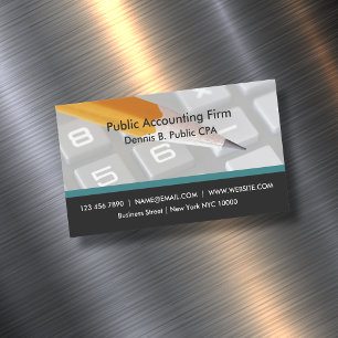 CPA Accounting Magnetic Business Cards Design