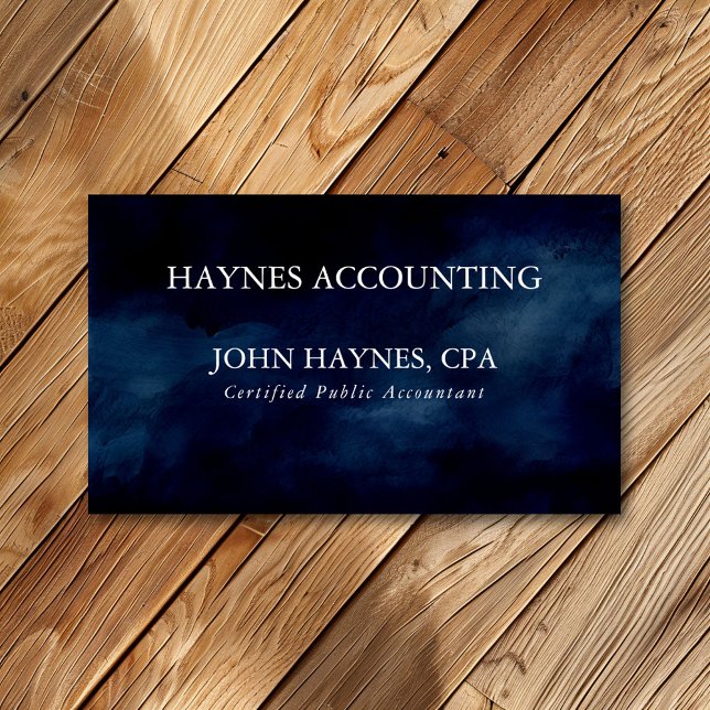 CPA Accounting Tax Preparation Navy Blue Business Card (Creator Uploaded)