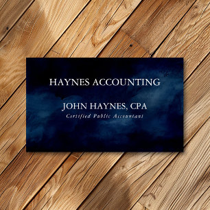 CPA Accounting Tax Preparation Navy Blue Business Card