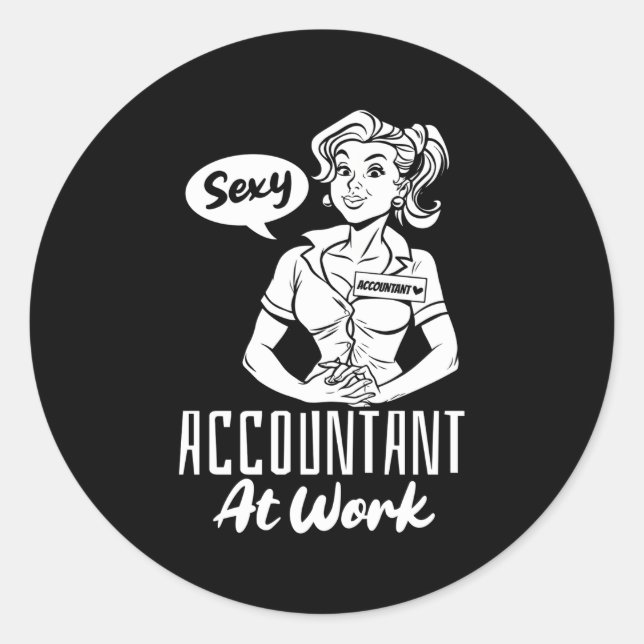 Cpa Bookkeeper Accounting Accountancy Accountant Classic Round Sticker (Front)