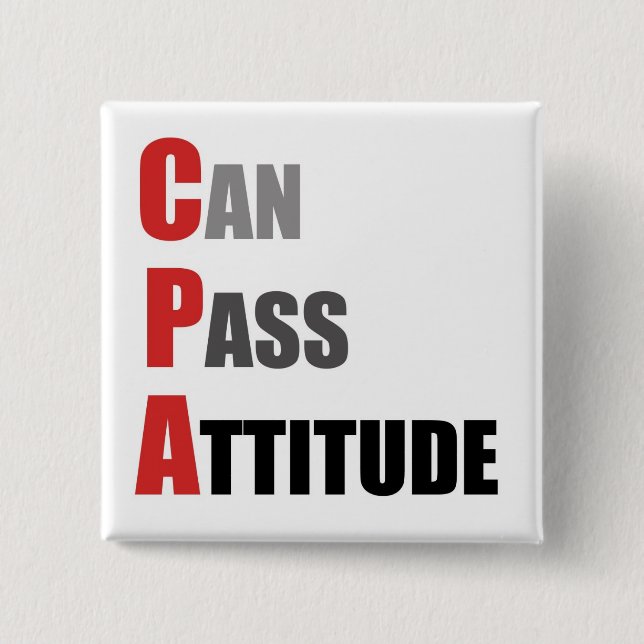 CPA: Can Pass Attitude 15 Cm Square Badge (Front)
