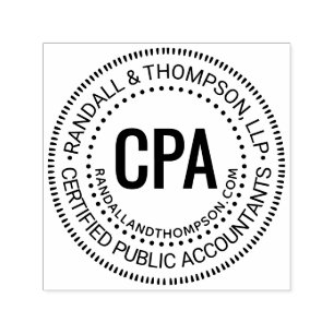 CPA Cert Public Accountant Firm Name URL #2R Self-inking Stamp