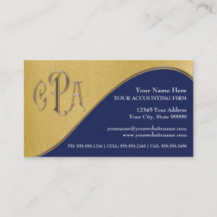 CPA Certified Public Accountant Business Taxes Card
