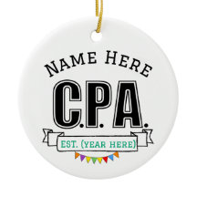 CPA Ornament Personalised Gift for CPA License