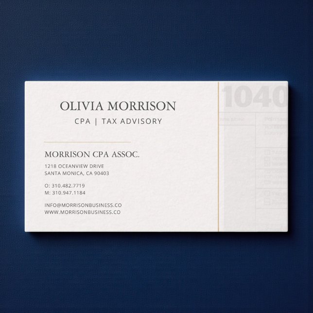 CPA Tax Accountant Professional Business Card (Creator Uploaded)