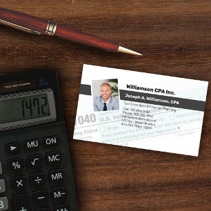 CPA Tax Accountant Professional Business Card