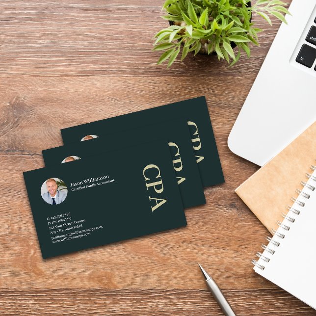 CPA | Tax Accountant Professional Business Card (Creator Uploaded)